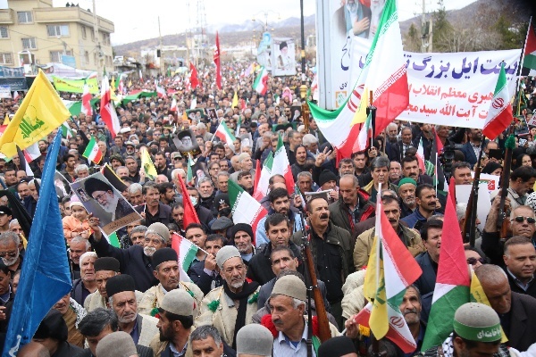 تصاویر/ خروش مردم یاسوج در راهپیمایی روز قدس