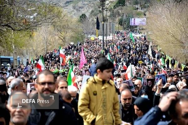 حضور حماسی مردم  خرم آباد در راهپیمایی روز جهانی قدس+ عکس