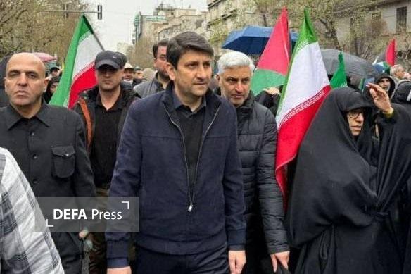 حضور مسئولان کشوری و لشکری در جمع پرشور مردم در راهپیمایی روز قدس