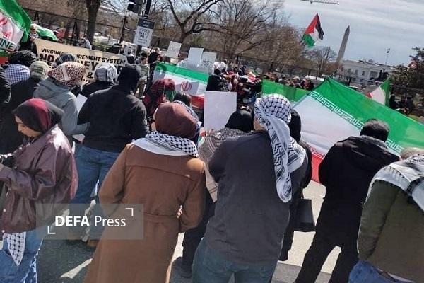راهپیمایی روز قدس در واشنگتن راهپیمایی روز قدس در واشنگتن
