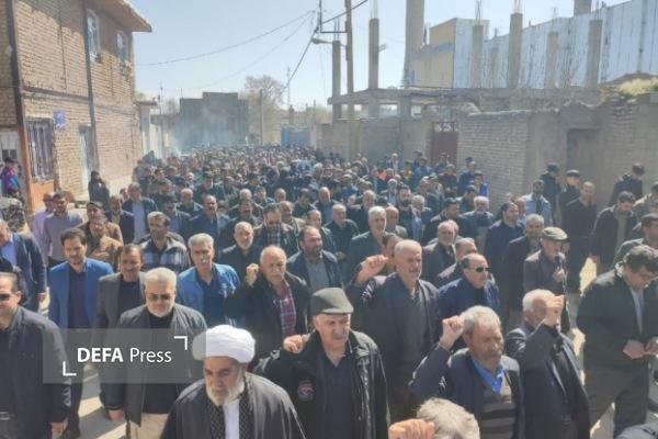 برگزاری تشییع پیکر شهید «محمدناصر شیراوند» در نهاوند + تصاویر