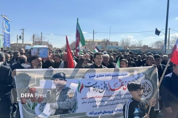 تشییع باشکوه شهید «محمدرضا جعفری خسرو» در قهاوند + تصاویر