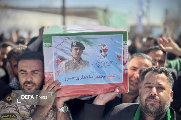 تشییع باشکوه شهید «محمدرضا جعفری خسرو» در قهاوند + تصاویر