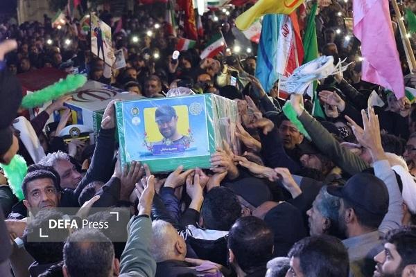 برگزاری مراسم تشییع پیکر شهدای ناو دنا در مازندران