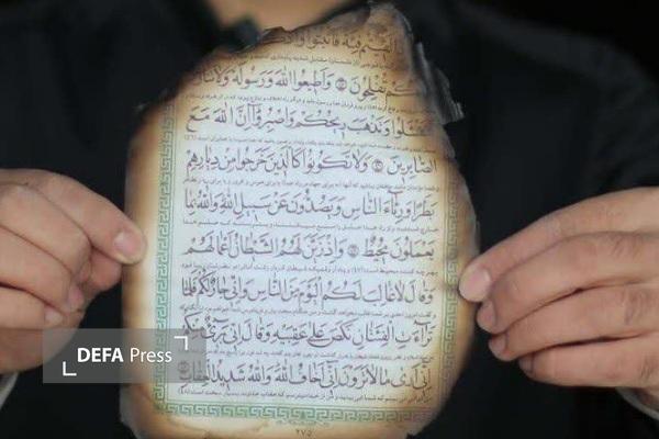 هتک حرمت قرآن و یادگار شهدا در حوزه جعفریه قاین؛ نور قرآن خاموش‌شدنی نیست + تصاویر