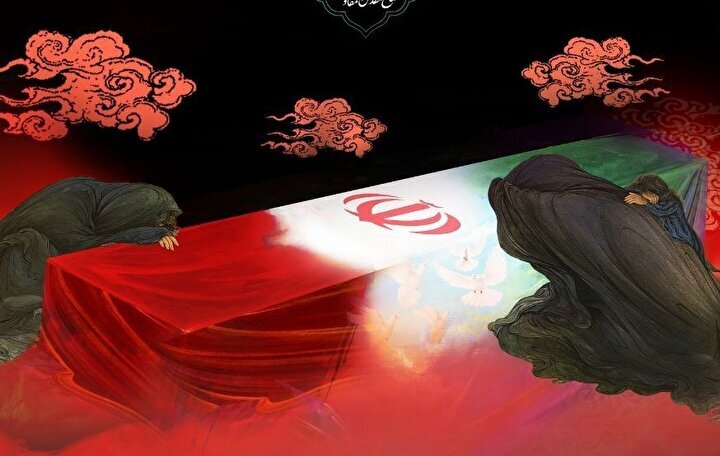 تشییع پیکر مادر شهیدان شهیدان«حسین و محمد ایمانی» درحرم سیدعلاء الدین حسین(ع)شیراز