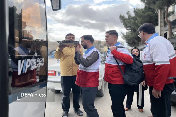 اعزام اعضای جوانان جمعیت هلال احمر خراسان شمالی به کربلای معلی+ تصاویر