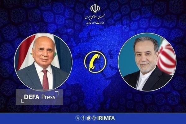 گفتوگوی تلفنی وزرای امور خارجه ایران و عراق گفتوگوی تلفنی وزرای امور خارجه ایران و عراق