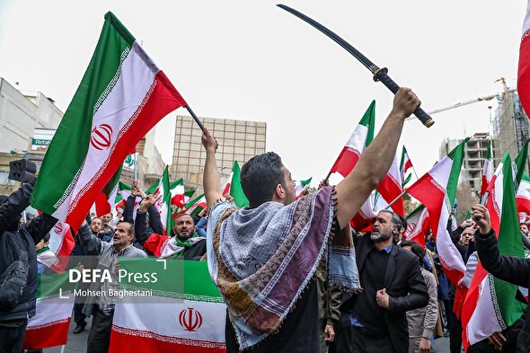 تجمع مردمی در محکومیت حمله آمریکا و رژیم صهیونیستی - تهران