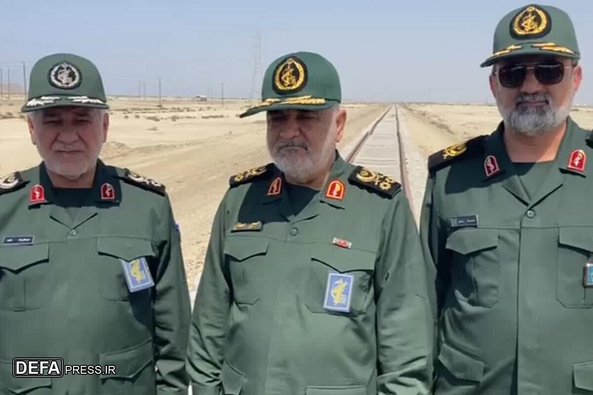 بازدید سرلشکر سلامی از پروژه راه‌آهن «چابهار – زاهدان»؛ پیشرفت ۸۰ درصدی یک شاهکار ملی