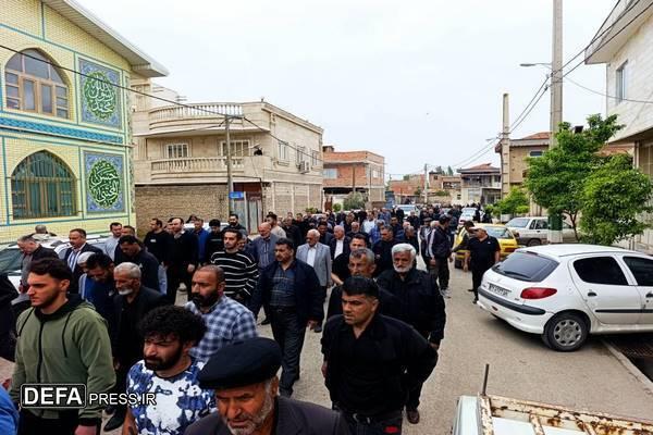 تشییع مادر شهید والامقام اسدالله پاکمنش در گرگان