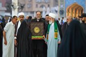رایت رضوی میهمان آستان حضرت امیرالمؤمنین (ع) شد+ تصاویر