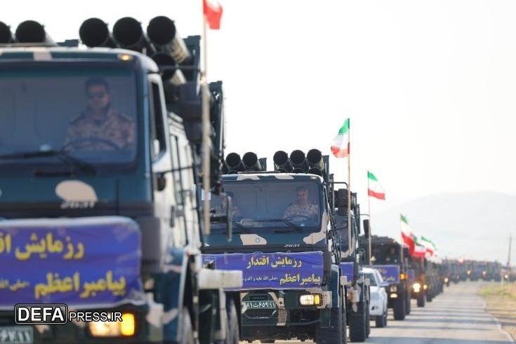 قدرت‌نمایی نیروی زمینی سپاه با «ستون‌کشی تاکتیکی» یگان‌های توپخانه و موشکی