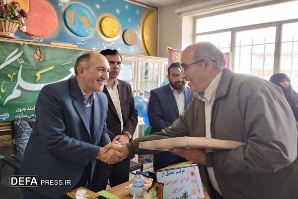 تجلیل از عوامل آموزشی و اجرایی دبستان شاهد مولی الموحدین تبریز+تصاویر