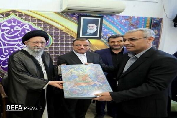 تجلیل از آیت الله نورمفیدی اسوه تعلیم و تربیت در گلستان