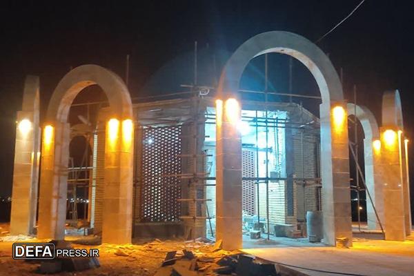 پیشرفت ۸۰ درصدی یادمان شهید گمنام در منطقه ارمش امیدیه