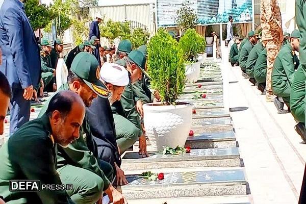تجدید میثاق سبز پوشان سپاه ثارالله با سید شهدای مقاومت+تصاویر