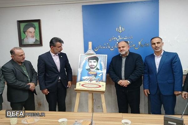رونمایی از پوستر شهید شاخص بسیج ورزشکاران کشور در مازندران+ فیلم