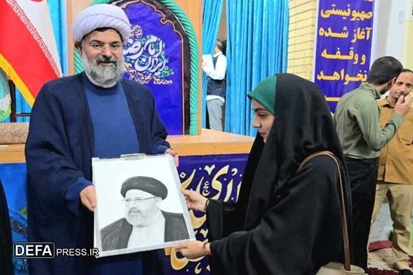 نقاشی دختر بوشهری برای شهید «رئیسی»