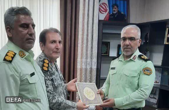 دیدار سرهنگ پاسدار امیری مقدم با فرمانده انتظامی استان