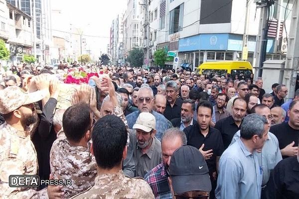 پیکر شهید «غلامحسین دماوندی» در بهشهر تشییع شد
