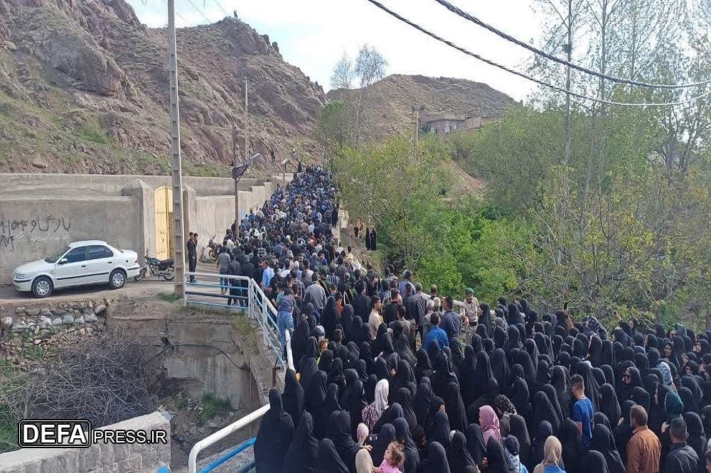 برگزاری مراسم وداع و خاکسپاری با پیکر مطهر شهید مرشدلو+ فیلم