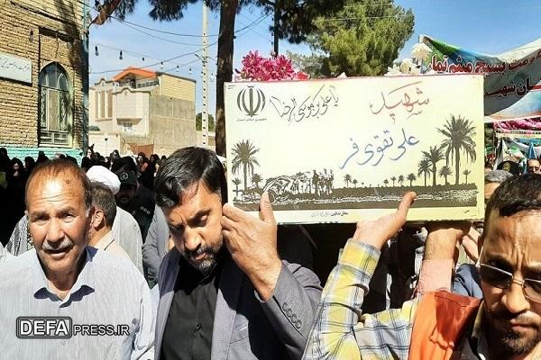 بدرقه شهید غواص؛ تقوی‌فر توسط مردم گناباد+ تصاویر
