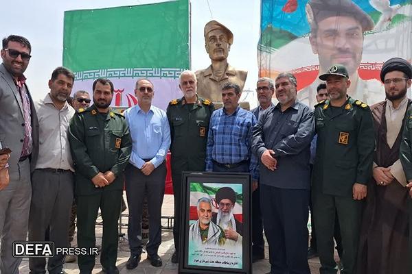 رونمایی از سردیس شهید مدافع حرم «محمد ظهیری» در اهواز + تصاویر