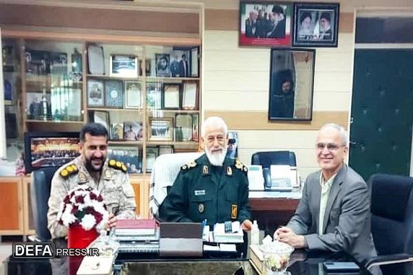 دیدار رئیس دانشگاه علوم پزشکی مازندران با فرمانده قرارگاه منطقه‌ای غدیر