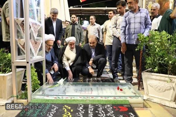 ادای احترام مسؤولان دادستانی کل کشور به مقام شامخ شهدای کرمان+تصاویر
