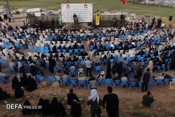 حضور پیشکسوتان دفاع مقدس همدان در یادمان شهدای قراویز