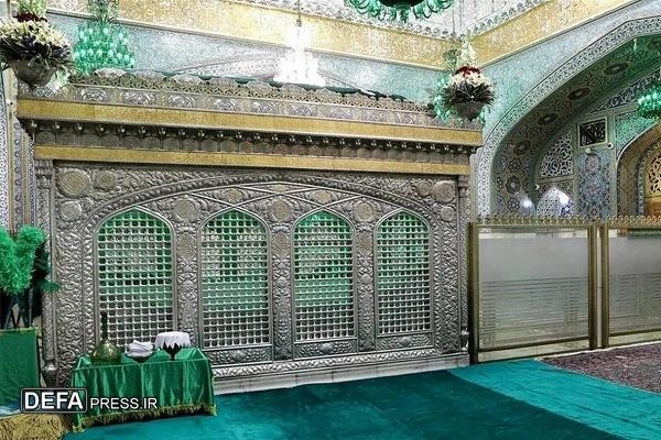 مضجع شریف امام رضا (ع) غبارروبی شد
