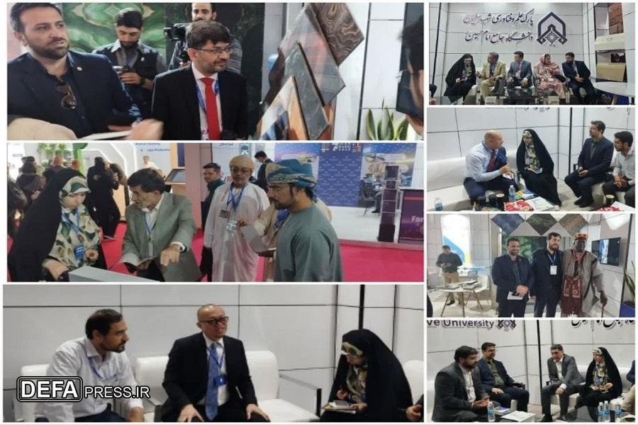 درخشش غرفه پارک علم و فناوری دانشگاه جامع امام حسین در بزرگترین رویداد تجاری کشور/ از حضور پر رونق خارجی‌ها تا متحیر ماندن از توانمندی‌های دانش‌بنیان‌