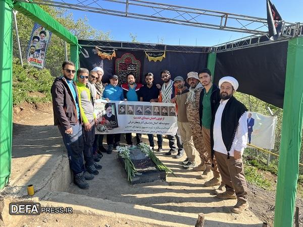 حضور روحانیون کوهنورد تیپ ۸۳ امام جعفر صادق (ع) در محل سانحه بالگرد شهدای خدمت + تصاویر