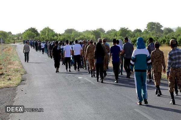 پیاده روی کارکنان سپاه حضرت قمربنی هاشم(ع) بمناسبت گرامیداشت شهدای عملیات بیت المقدس
