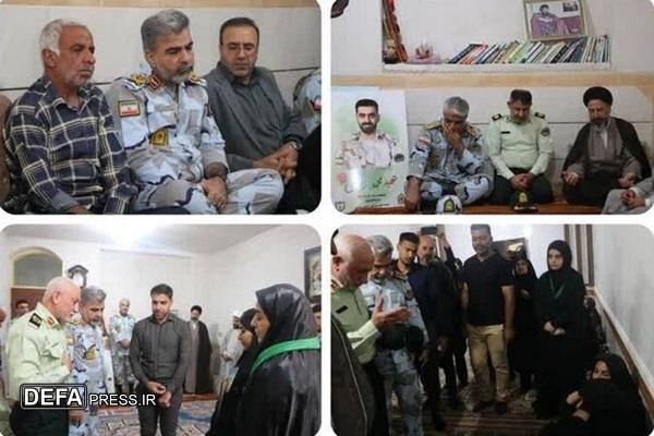 فرماندهان انتظامی و مرزبانی بوشهر با خانواده شهید «محمد زارعی» دیدار کردند