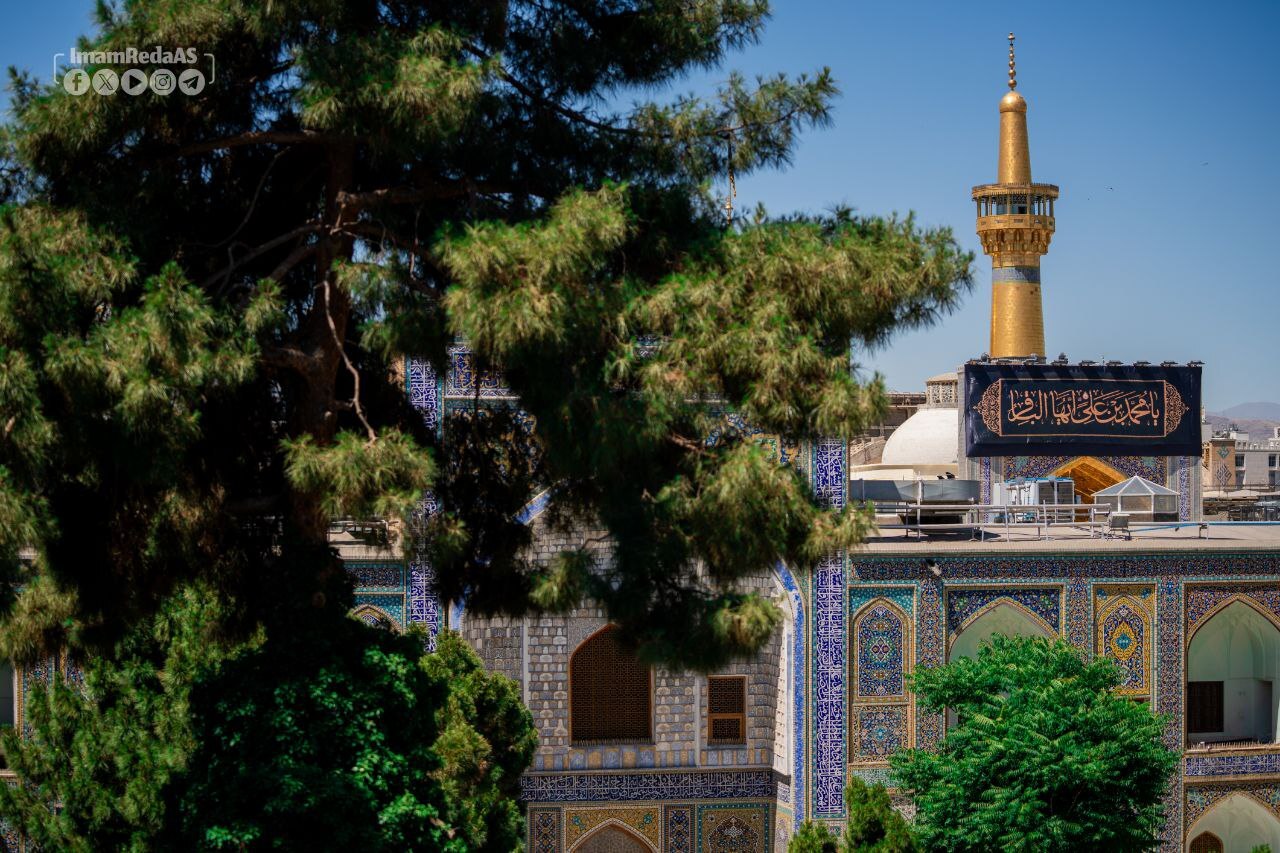 سیه‌پوشی حرم‌های اهل بیت (ع) در سوگ شهادت امام باقر (ع)+ فیلم و تصاویر