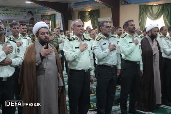 برگزاری مراسم عزاداری امام باقر(ع) و ارتحال امام راحل(ره) در ستاد فرماندهی انتظامی خراسان‌جنوبی