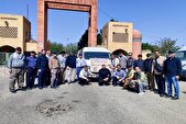 برپایی ایستگاه صلواتی برای زائران امام خمینی (ره) توسط بسیج بنیاد شهید