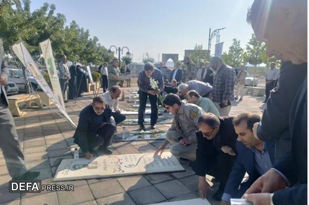 ادای احترام به مقام شهدای محیط زیست زنجان