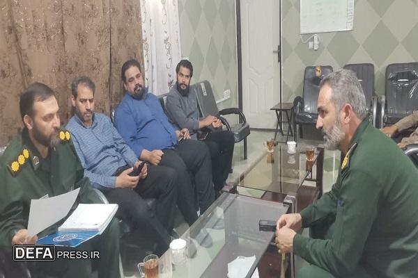 دیدار مدیرکل حفظ آثار کرمان با فرمانده ناحیه مقاومت بسیج سپاه شهرستان جیرفت