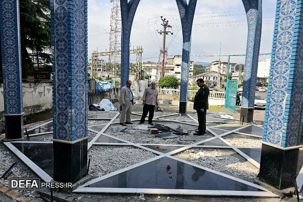 بازدید مدیرکل حفظ آثار و نشر ارزش‌های دفاع مقدس و مقاومت مازندران از محل احداث یادمان شهدای گمنام مصلی چالوس+ تصاویر
