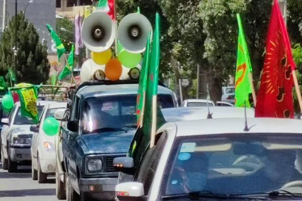 حرکت کاروان شادی غدیر در کرمانشاه