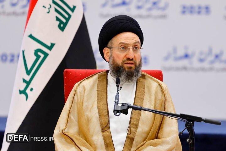 تاکید سید عمار حکیم بر حمایت همه‌جانبه عراق از ایران