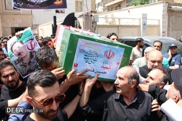 تشییع پیکر شهید حسین قنبری در پاکدشت خاکسپاری در خلخال