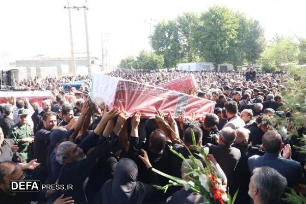مراسم تشییع پیکر شهدای حمله تروریستی رژیم صهیونیستی در اسدآباد برگزار شد