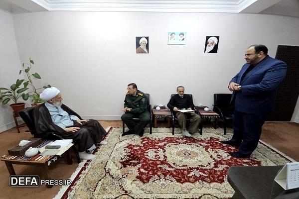 دیدار مدیر کل حفظ آثار و نشر ارزش‌های دفاع مقدس و مقاومت مازندران با نماینده ولی فقیه در مازندران+ تصاویر