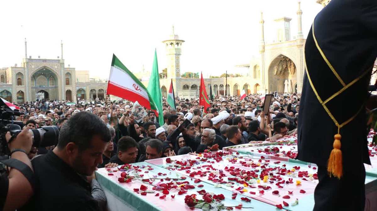 پیکر‌های مطهر چهار شهید هوافضای سپاه در قم تشییع می‌شود