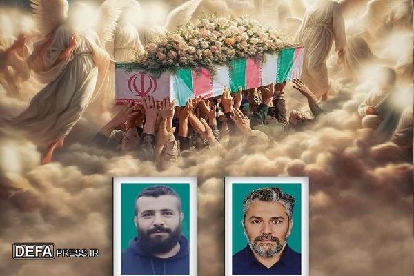 پیکر ۲ شهید حمله موشکی اسرائیل در رودسر و فومن تشییع می‌شود