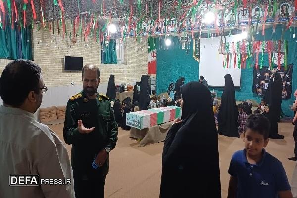 تجلیل از خادمین شهدا و بازدید از غرفه کودک و آشپزخانه یادمان شهدای گمنام ترک‌آباد